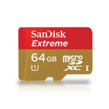 SanDisk Mobile Extreme microSDXC Class 10 64GB + SD Adapter + Rescue Pro Deluxe